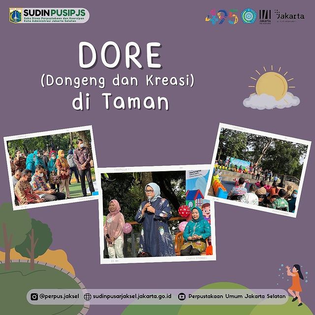 DORE (Dongeng Dan Kreasi) Di Taman Bersama Bunda PAUD Provinsi DKI Jakarta Dan Bunda PAUD Kota Adm. Jakarta Selatan