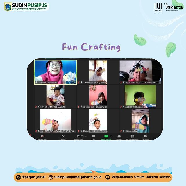 Literacy And Fun Crafting With SDN Srengseng Sawah 12, 15, 17, SDN Kalibata 04, Dan SD Juara Jaksel