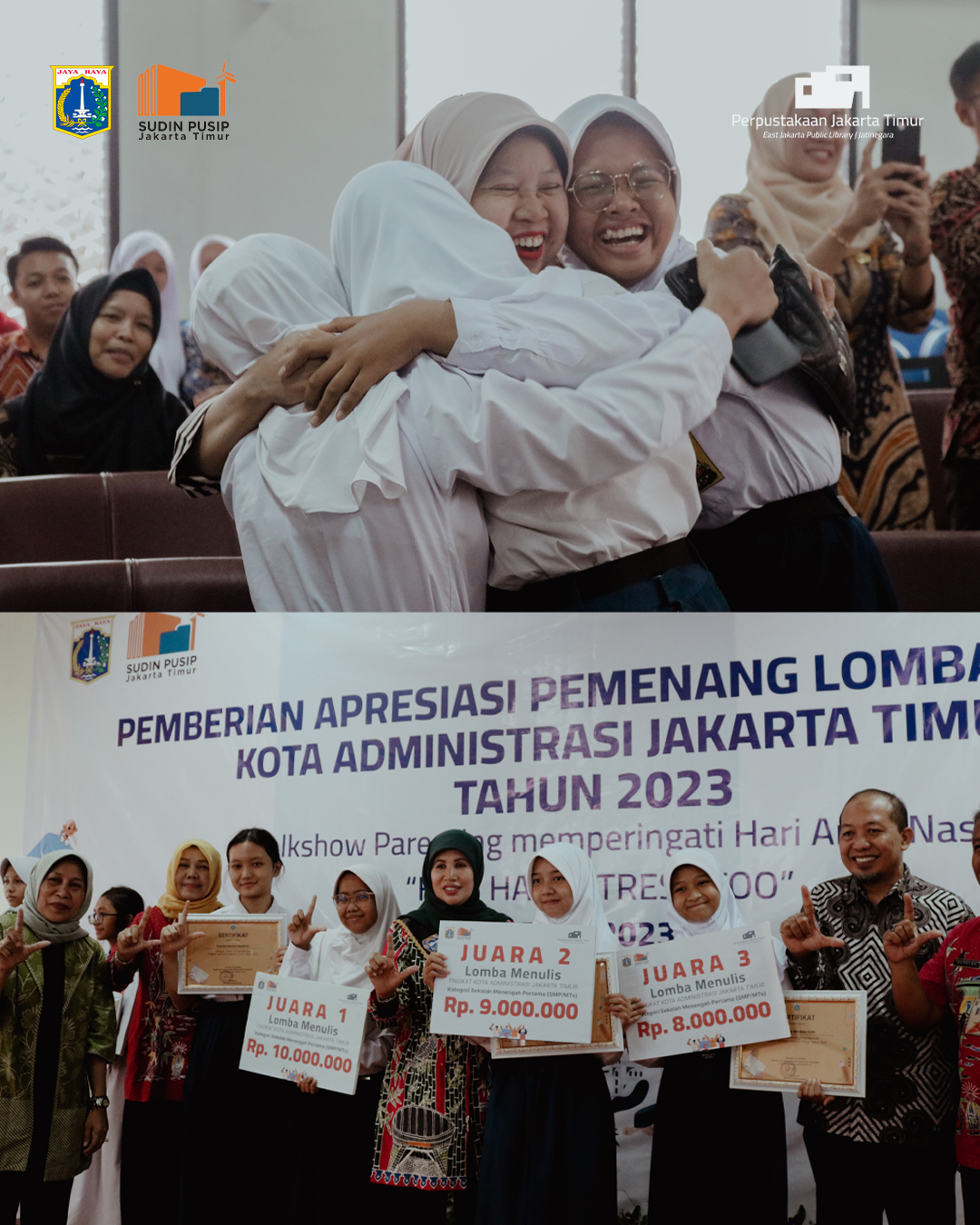 Pemberian Apresiasi Pemenang Lomba Menulis Tingkat Kota Administrasi Jakarta Timur Dan Juga Talkshow Parenting Dalam Rangka Memeringati Hari Anak Nasional : Kids Have Stress Too