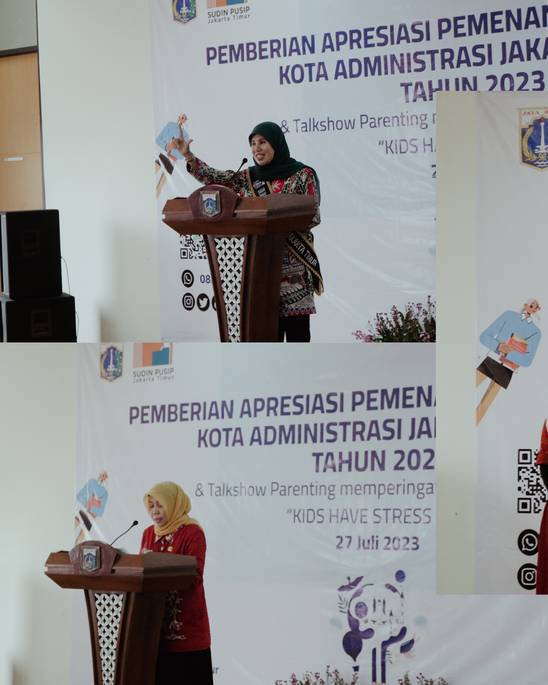 Pemberian Apresiasi Pemenang Lomba Menulis Tingkat Kota Administrasi Jakarta Timur Dan Juga Talkshow Parenting Dalam Rangka Memeringati Hari Anak Nasional : Kids Have Stress Too