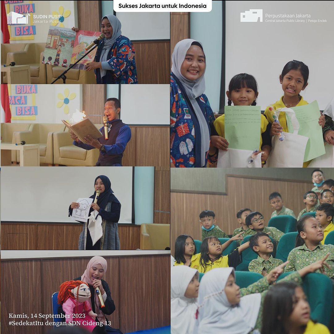 Roadshow Workshop Membaca Dan Literasi Perpustakaan Sudin Pusip Jakarta Pusat Di SDN Cideng 13