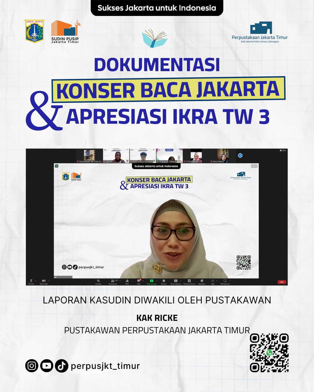 Konser Baca Jakarta Dan Apresiasi IKRA Triwulan 3 Kota Administrasi Jakarta Timur