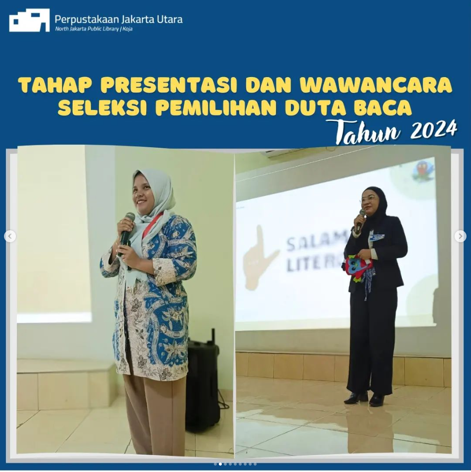 Tahap Presentasi Dan Wawancara Dalam Pemilihan Duta Baca Jakarta Utara Tahun 2024