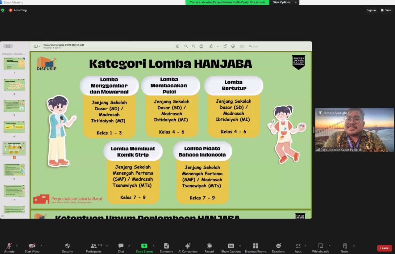 Yuk Ikut Sosialisasi Hari Anak Jakarta Membaca (HANJABA) 2024