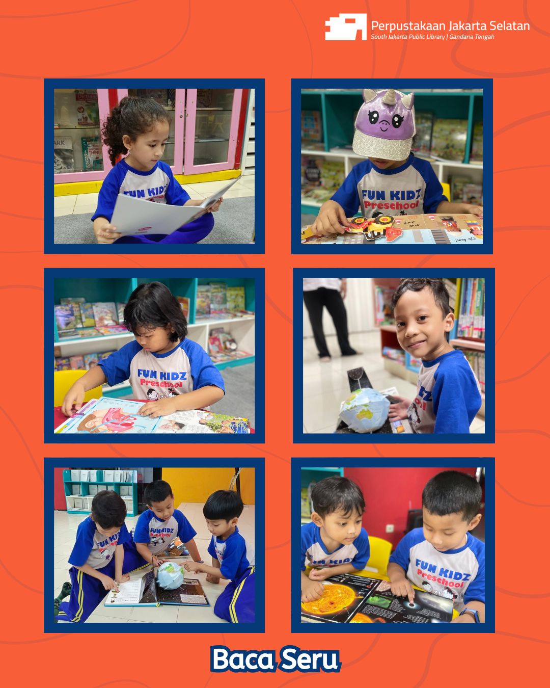 Wisata Literasi Di Perpustakaan Jakarta Selatan Bersama TK Fun Kidz Preschool