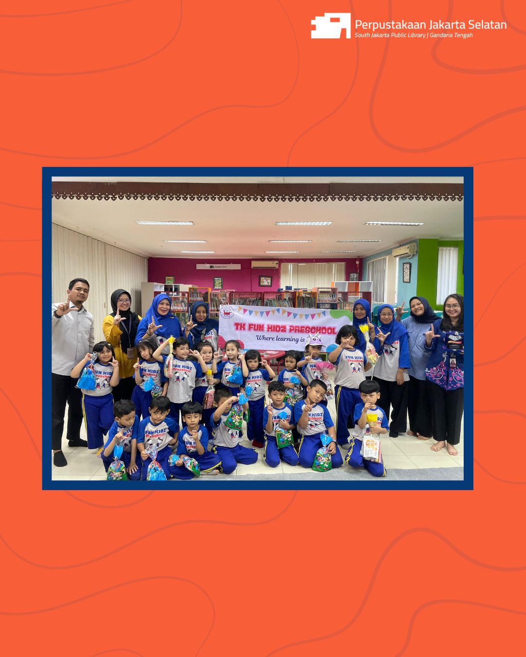 Wisata Literasi Di Perpustakaan Jakarta Selatan Bersama TK Fun Kidz Preschool