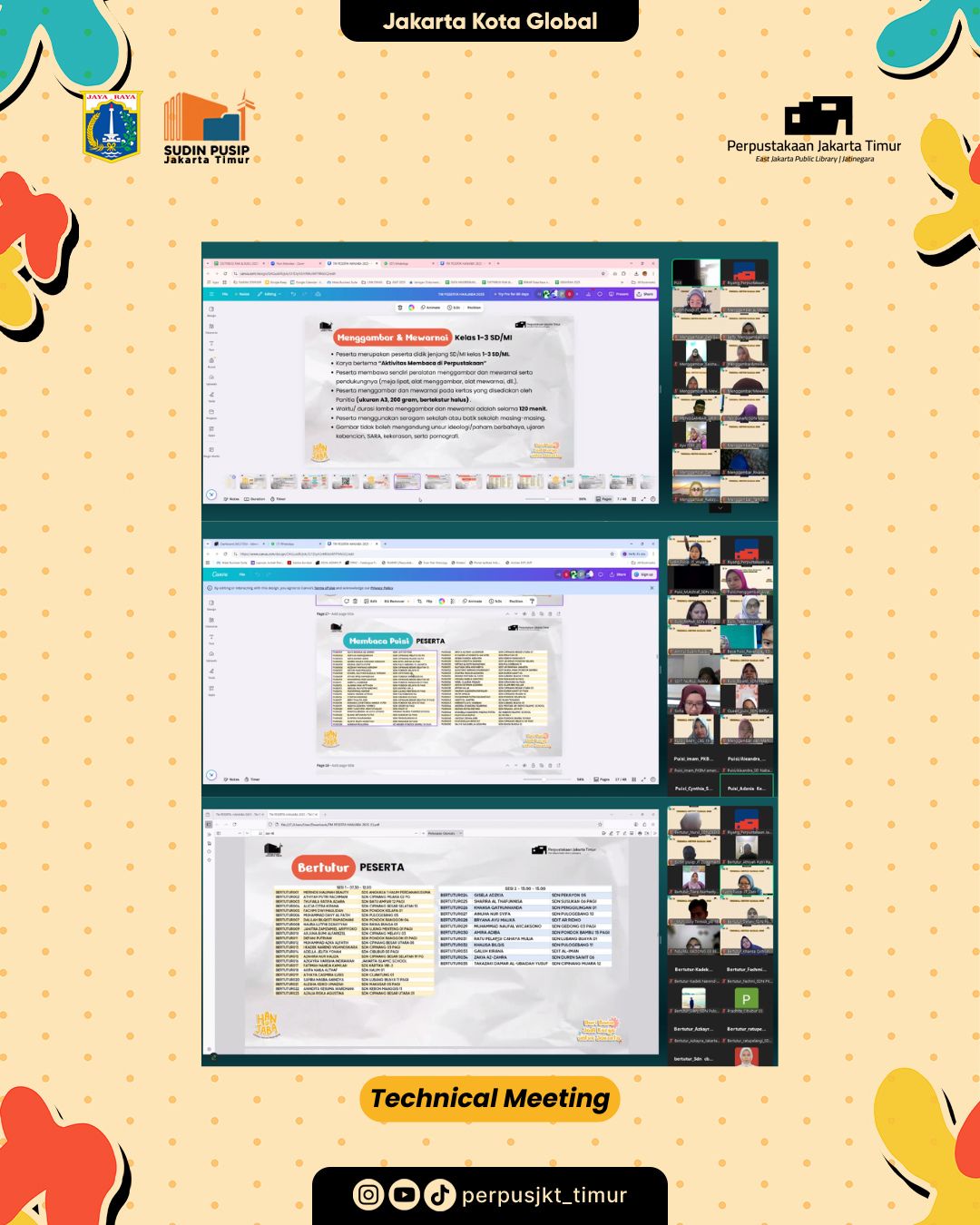 Technical Meeting Lomba Literasi Berjenjang HANJABA Tahun 2025 Tingkat Kota Administrasi Jakarta Timur