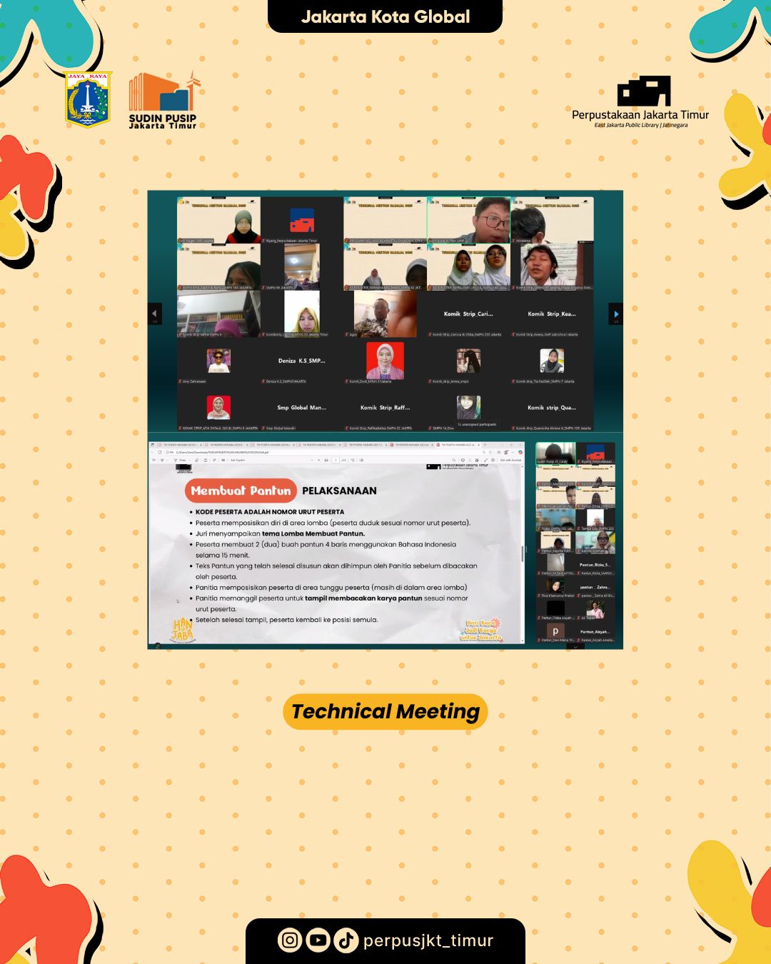 Technical Meeting Lomba Literasi Berjenjang HANJABA Tahun 2025 Tingkat Kota Administrasi Jakarta Timur