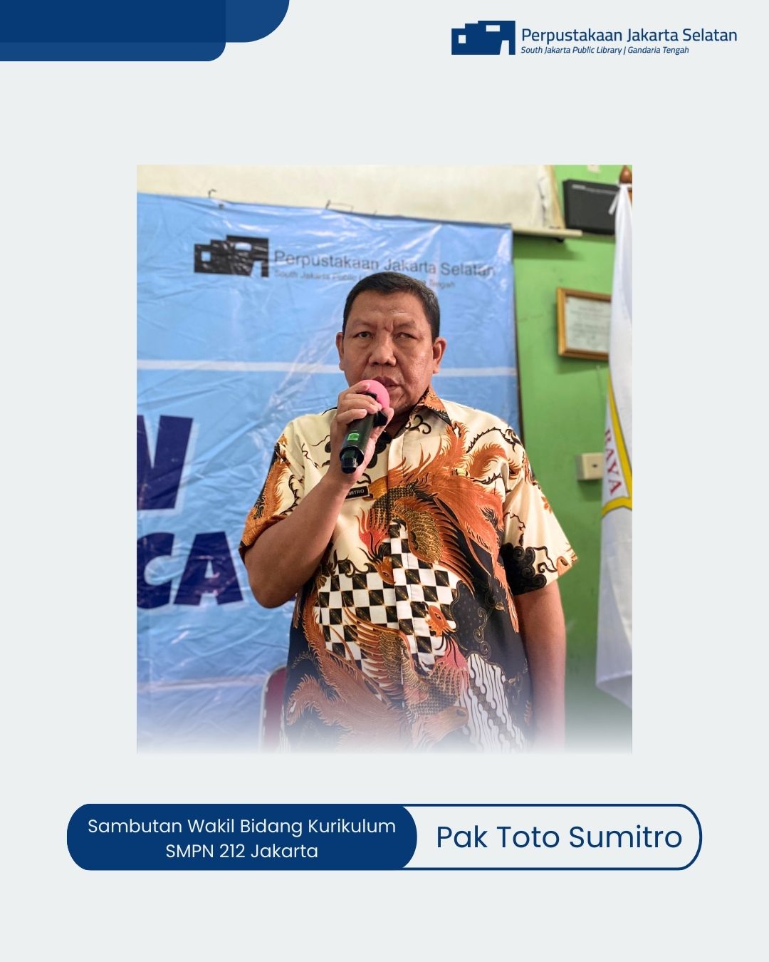 Roadshow Workshop Membaca Di SMPN 212 Jakarta