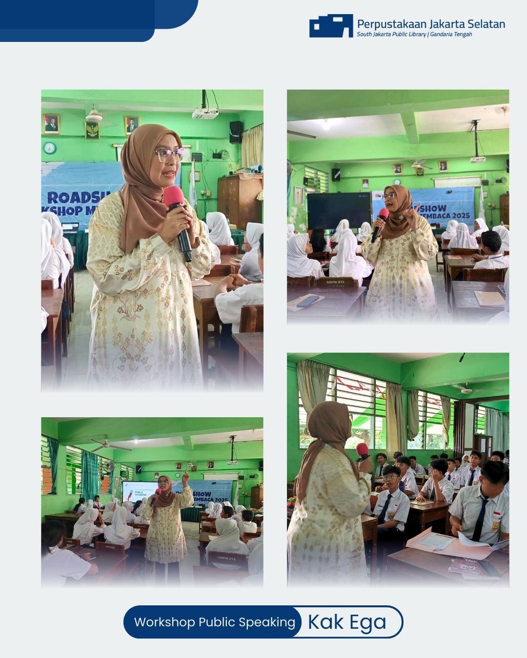 Roadshow Workshop Membaca Di SMPN 212 Jakarta