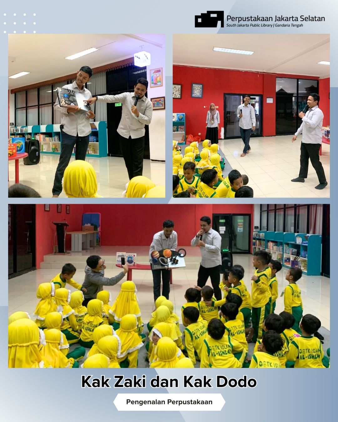 Wisata Literasi Di Perpustakaan Jakarta Selatan Bersama TK Islam Al-Ishlah