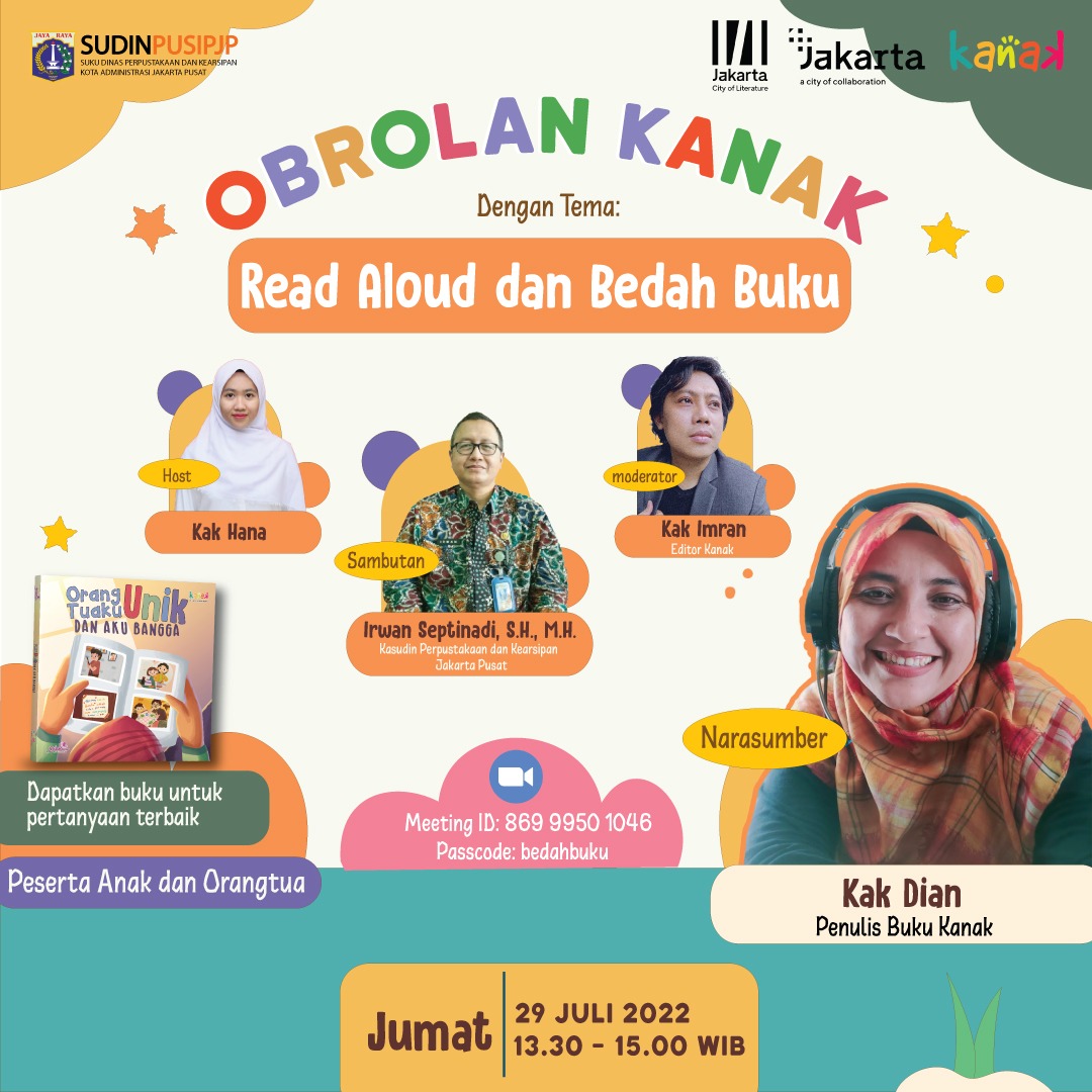 Read Aloud Dan Bedah Buku "Orangtuaku Unik Dan Aku Bangga"