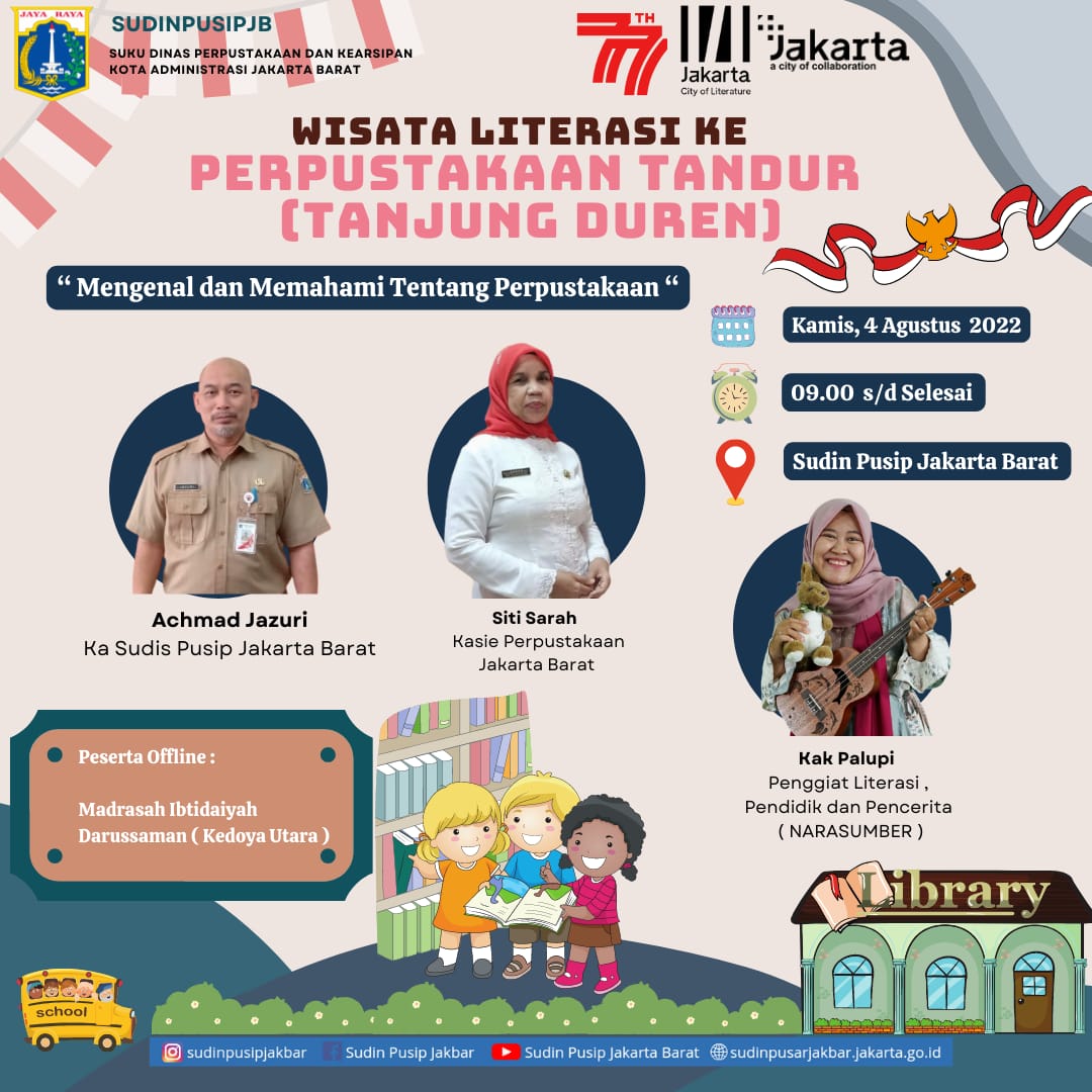 Wisata Literasi Ke Perpustakaan TANDUR (Tanjung Duren)