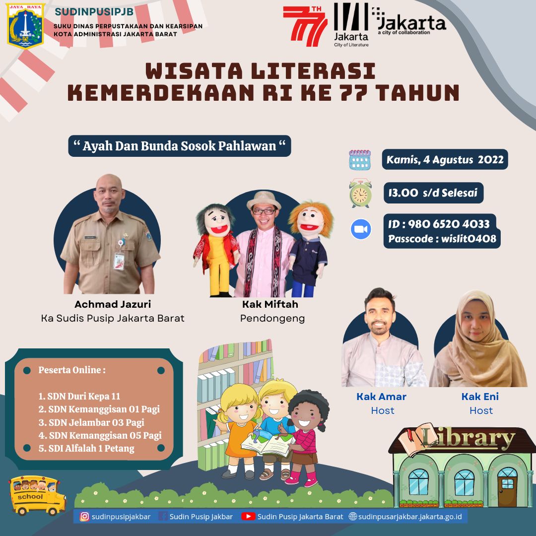 Wisata Literasi Kemerdekaan RI Ke 77 Tahun