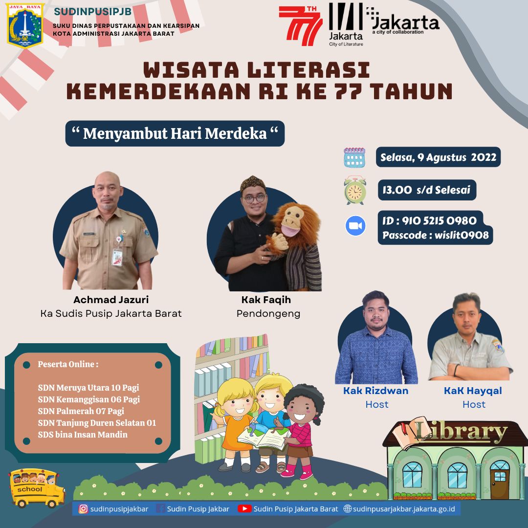 Wisata Literasi Kemerdekaan RI Ke 77 Tahun