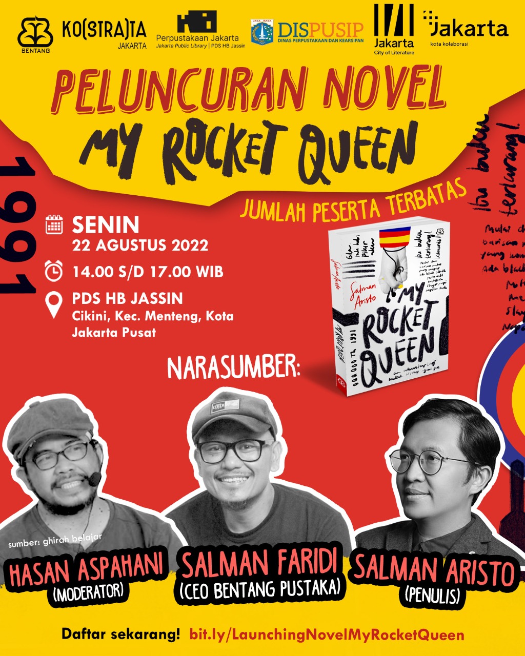 Peluncuran Novel "My Rocket Queen" Karya Salman Aristo
