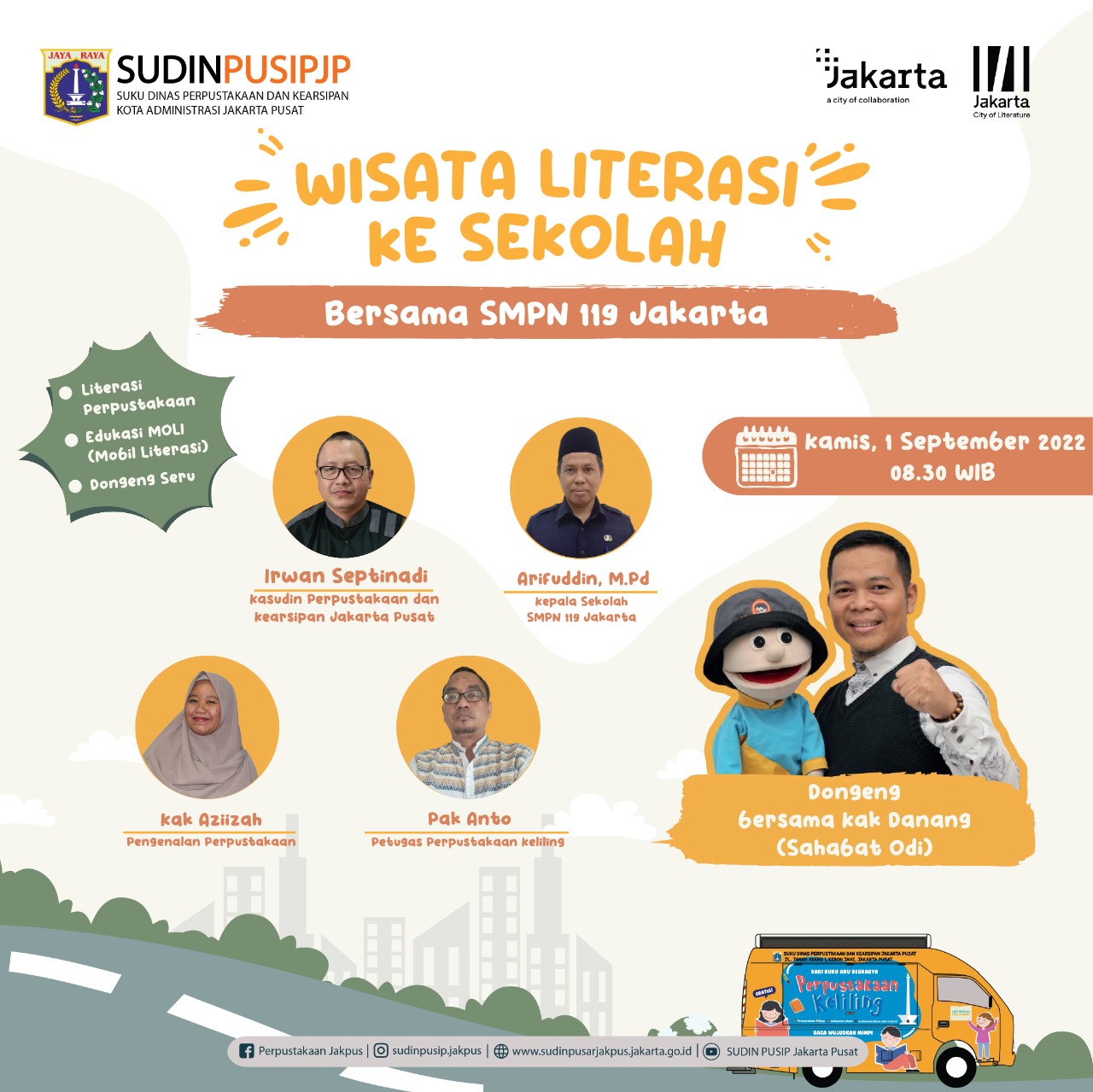 Wisata Literasi Ke Sekolah Bersama SMPN 119 Jakarta
