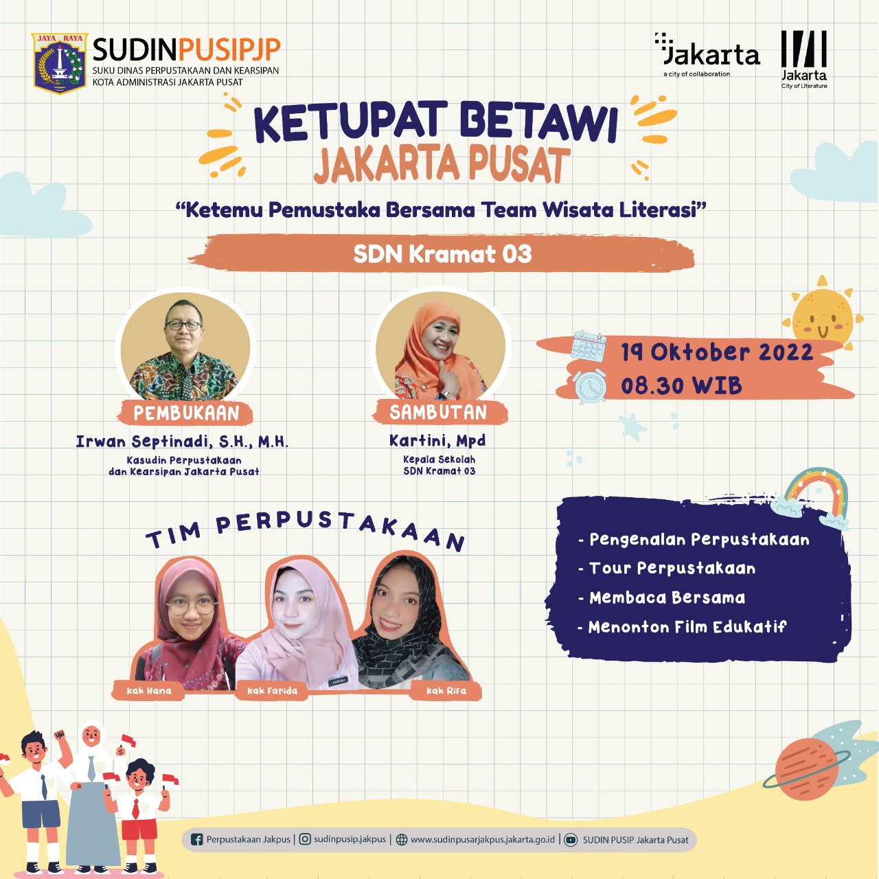 Wisata Literasi Bersama SDN Kramat 03