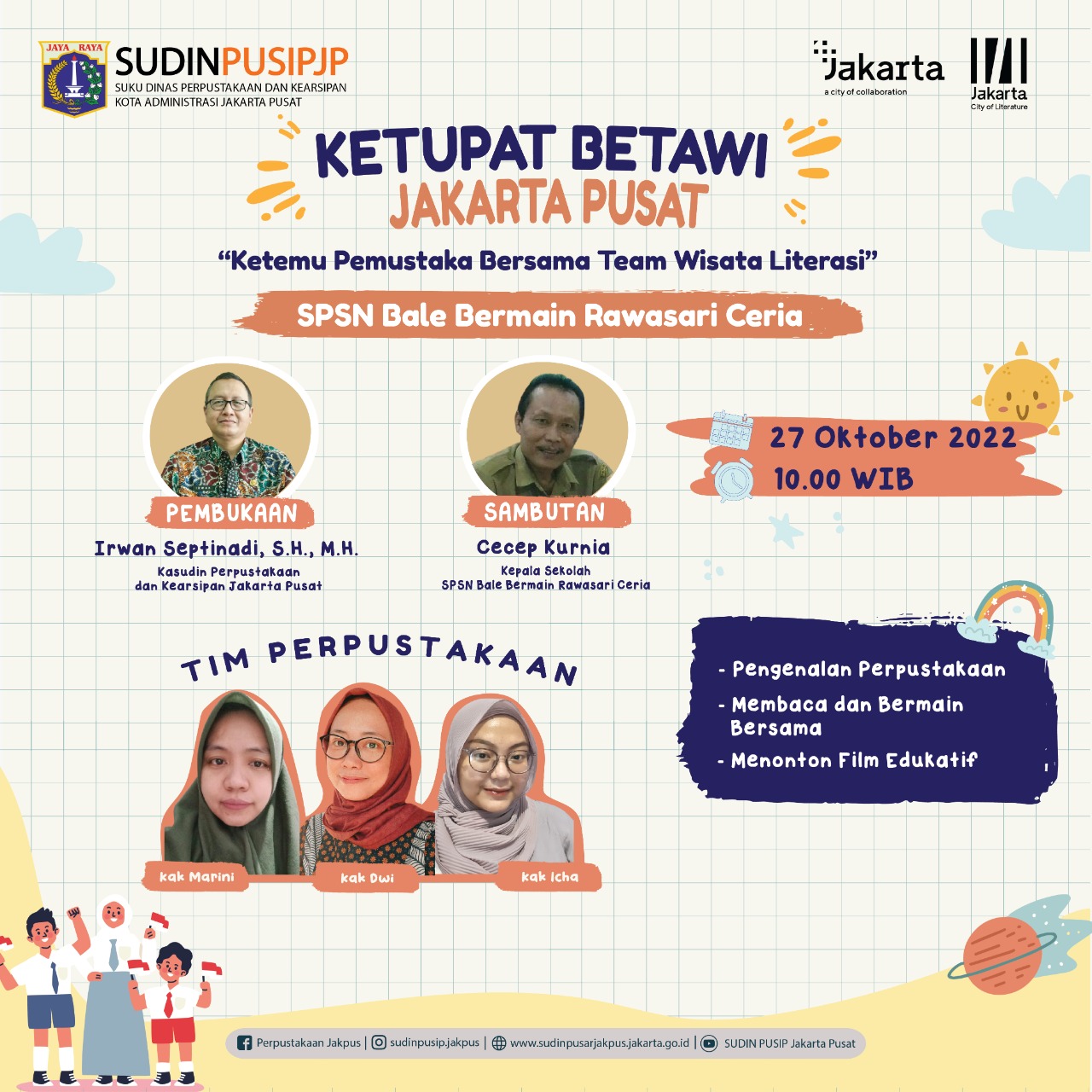 Wisata Literasi Bersama SPSN Bale Bermain Rawasari Ceria