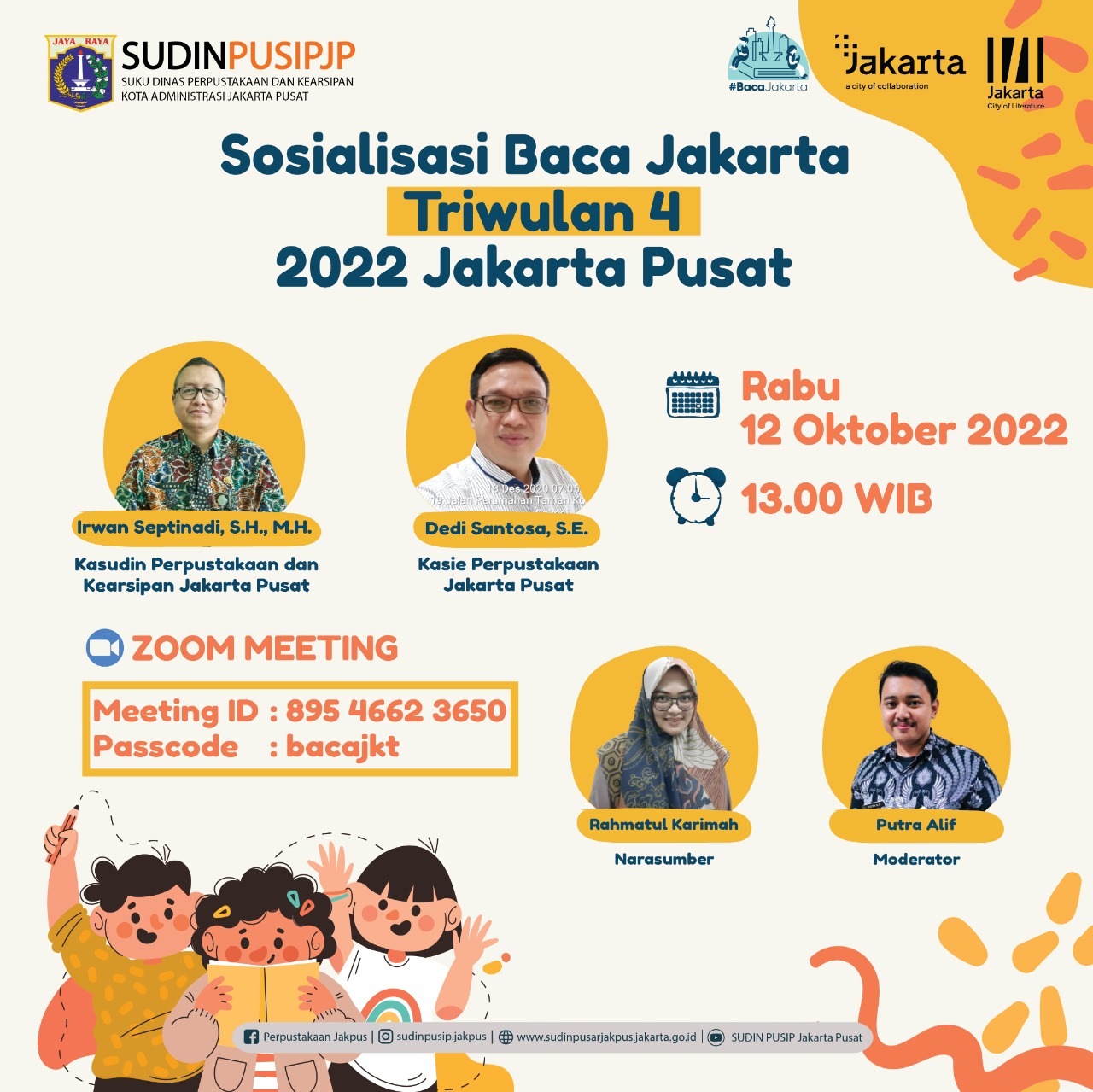 Sosialisasi Baca Jakarta Triwulan 4 2022 Jakarta Pusat