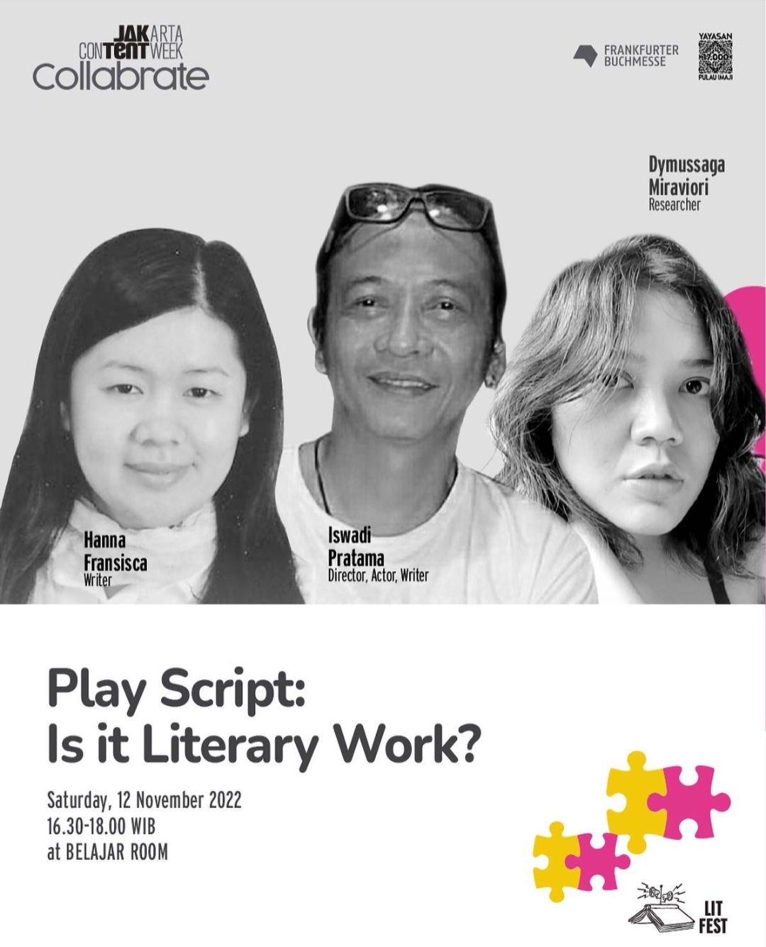 Jakarta Content Week: Play Script: Is It Literary Work?