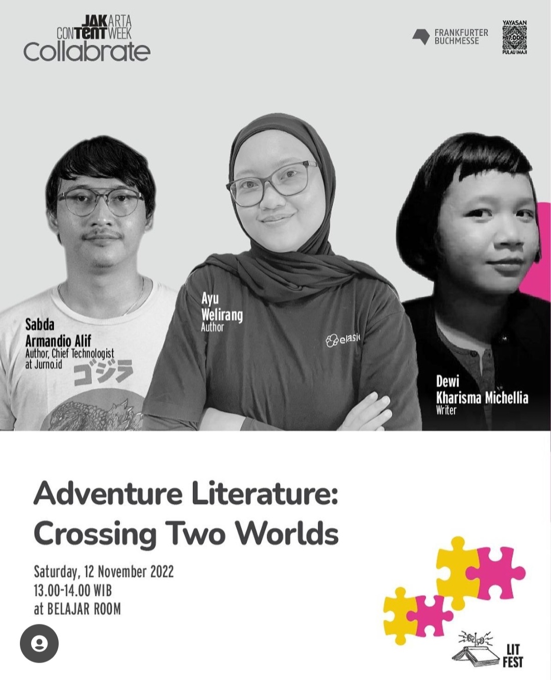 Jakarta Content Week: Adventure Literature: Crossing Two Worlds