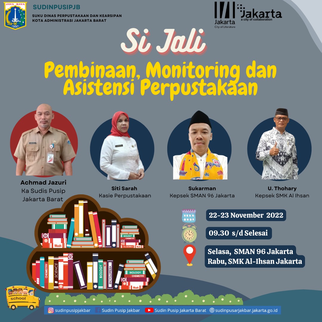 Menelusuri Jejak Literasi (Si Jali) Pembinaan Perpustakaan Sekolah Di SMAN 96 Jakarta Dan SMK Al-Ihsan, Jakarta Barat