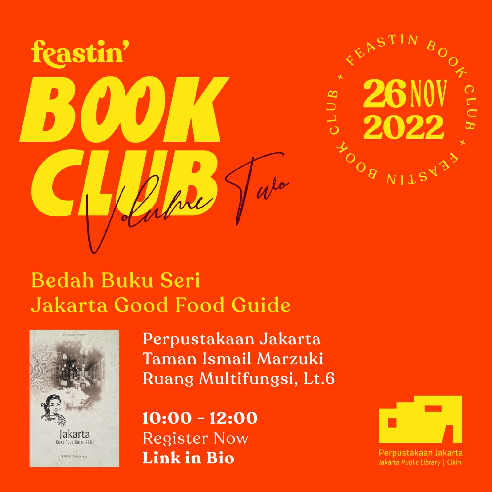 Feastin Book Club Bedah Buku Seri Jakarta Good Food Guide