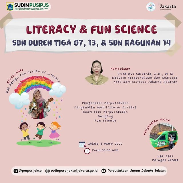 Literacy And Fun Science With SDN Duren Tiga 07, 13, Dan Ragunan 14