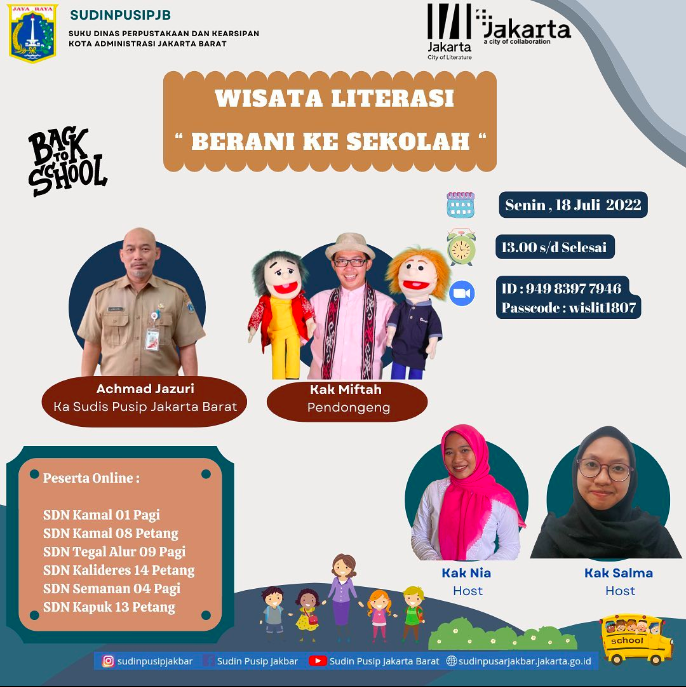 Wisata Literasi Virtual "Berani Kesekolah"