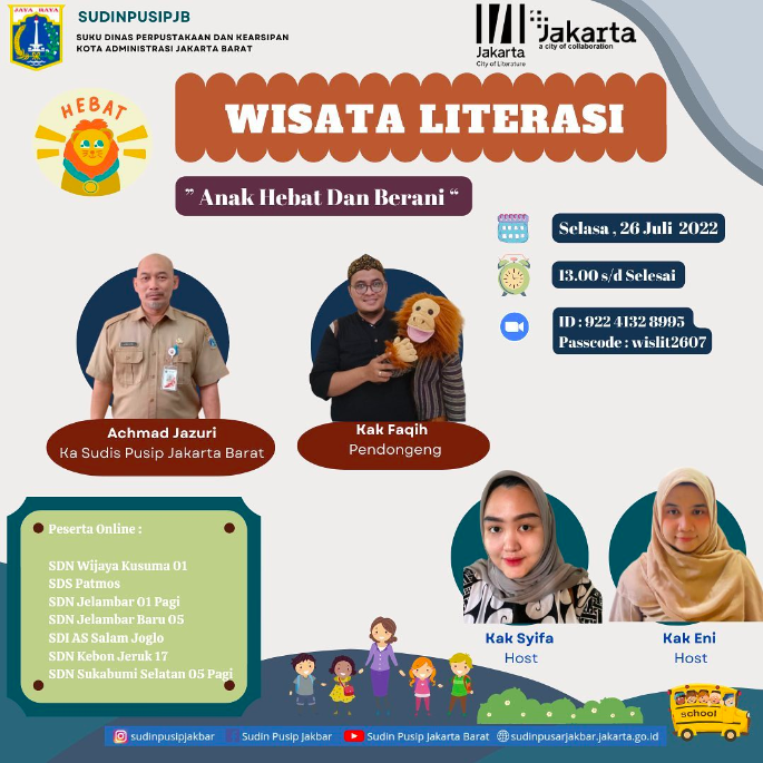 Wisata Literasi Virtual "Anak Hebat Dan Berani"