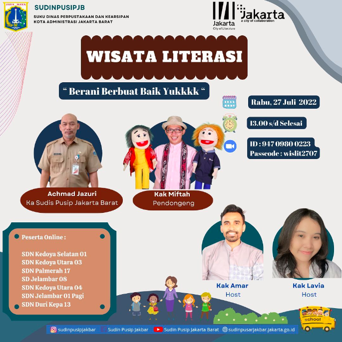 Wisata Literasi Virtual "Berani Berbuat Baik Yuk"