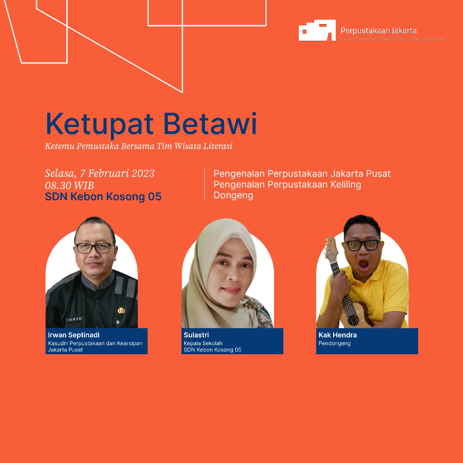 KETUPAT BETAWI : Ketemu Pemustaka Bareng Team Wisata Literasi Di  SDN Kebon Kosong 05