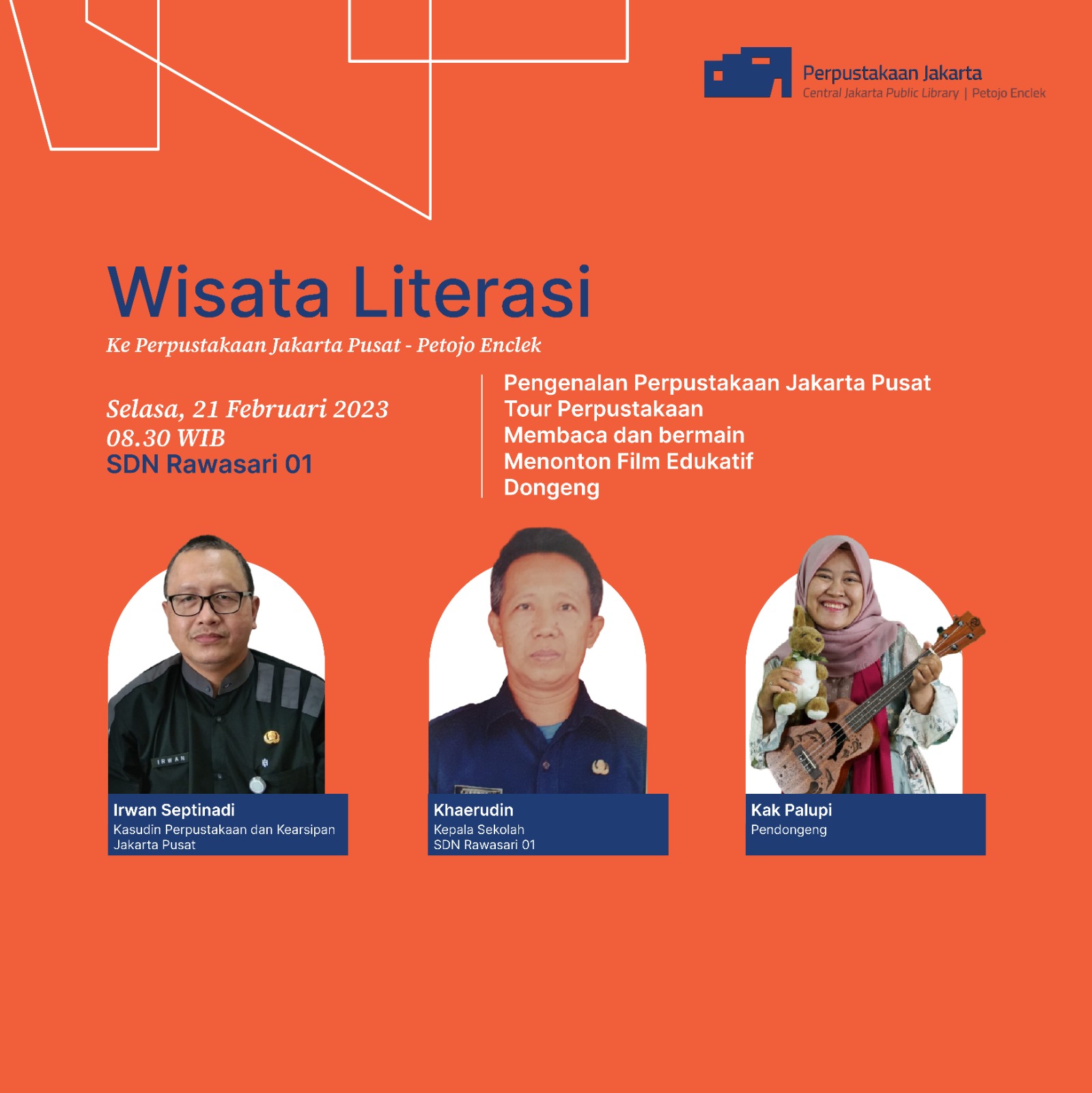 Wisata Literasi Ke Perpustakaan Petojo Enclek Dari SDN Rawasari 01