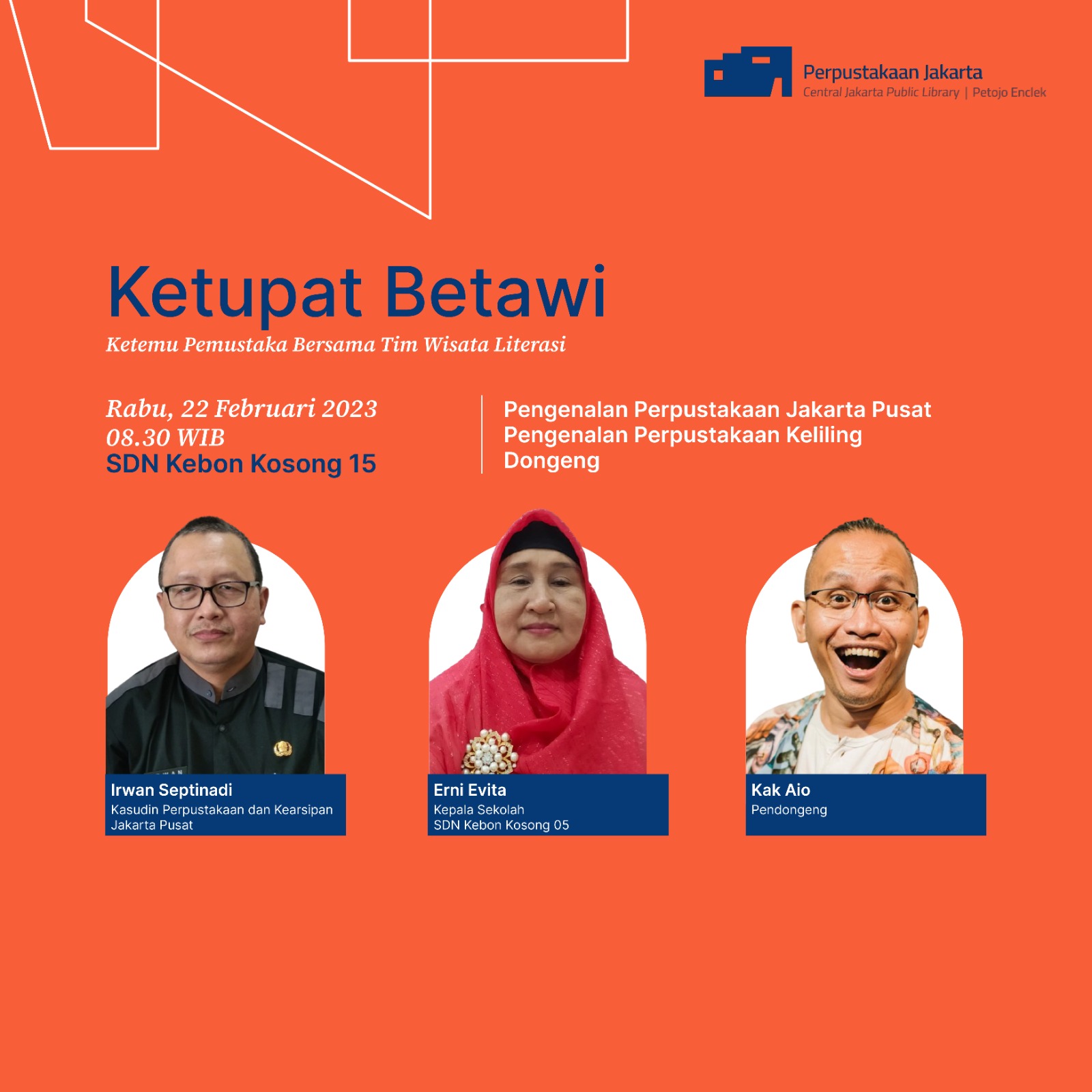 KETUPAT BETAWI : Ketemu Pemustaka Bareng Team Wisata Literasi Di SDN Kebon Kosong 15