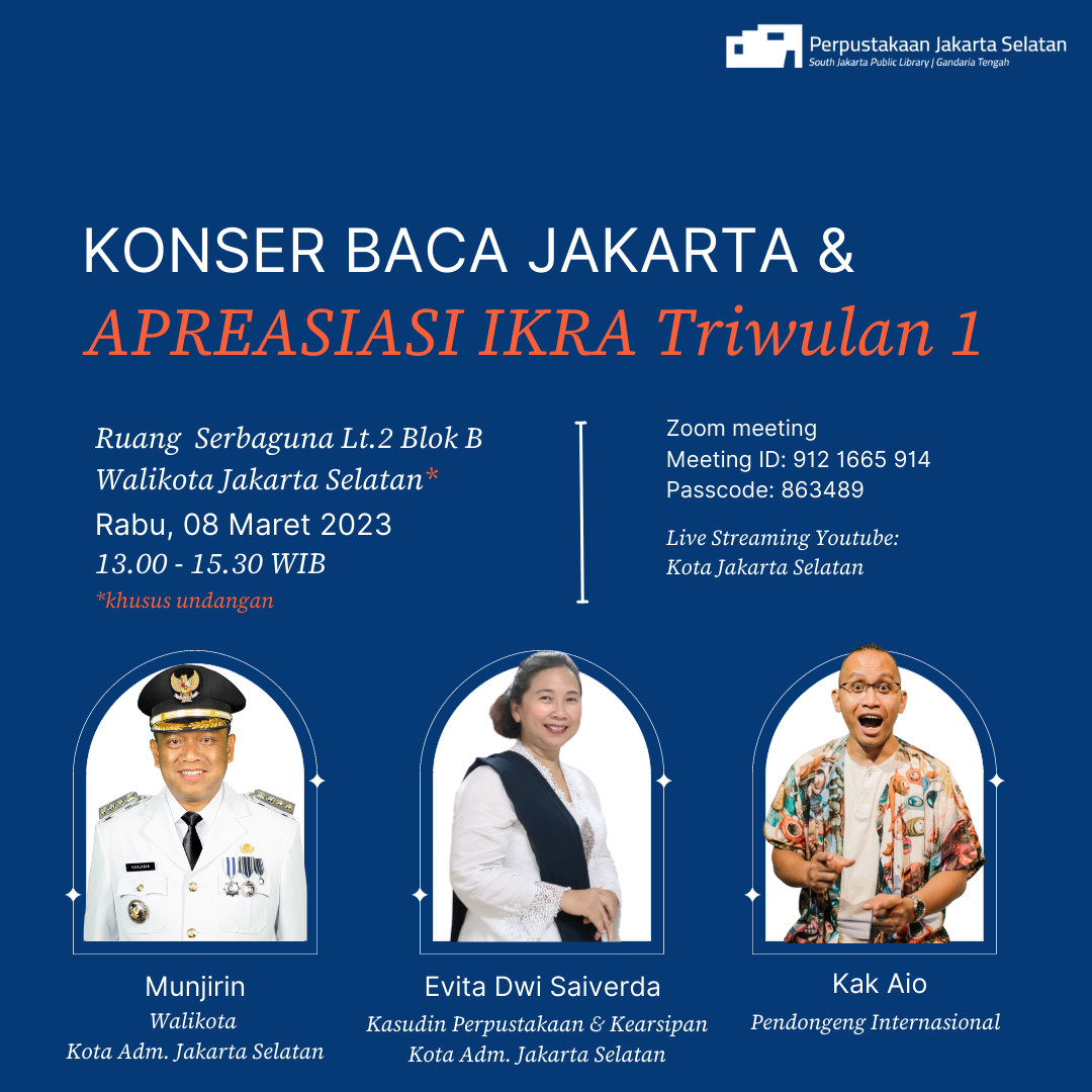 Konser Baca Jakarta Dan Apresiasi IKRA Triwulan 1 Tahun 2023
