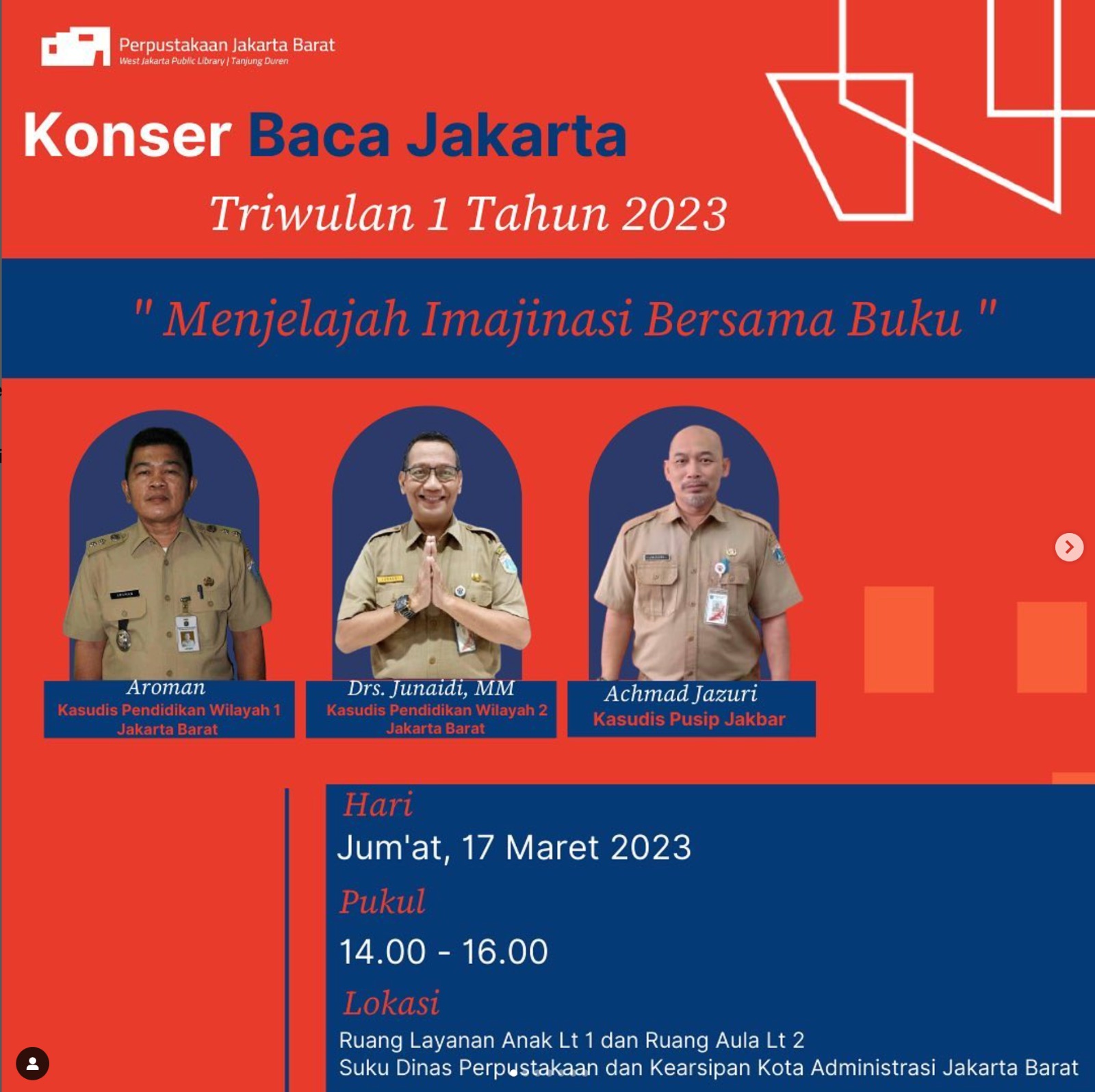 Konser Baca Jakarta Triwulan 1 Tahun 2023