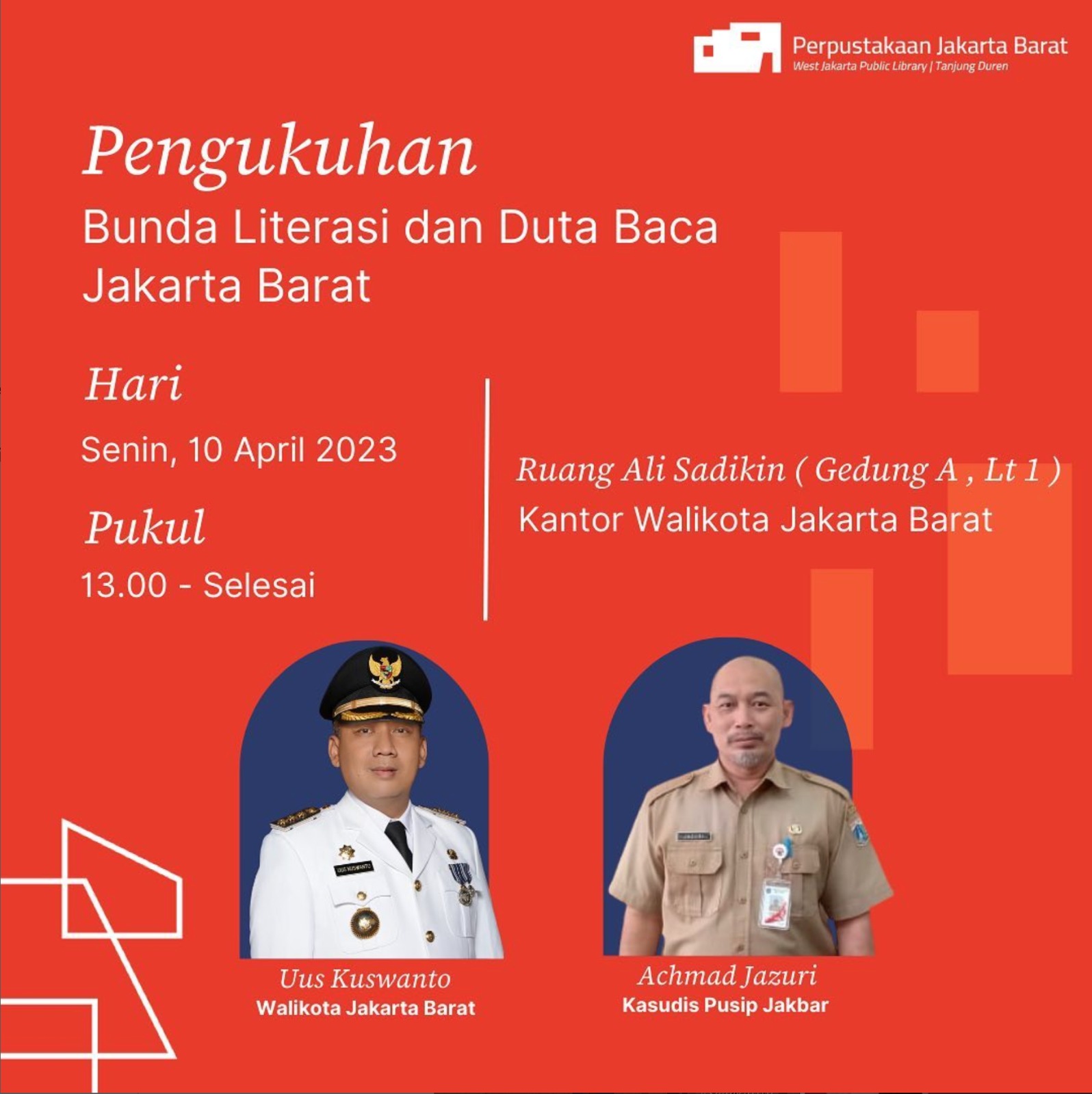 Pengukuhan Bunda Literasi Dan Duta Baca Jakarta Barat