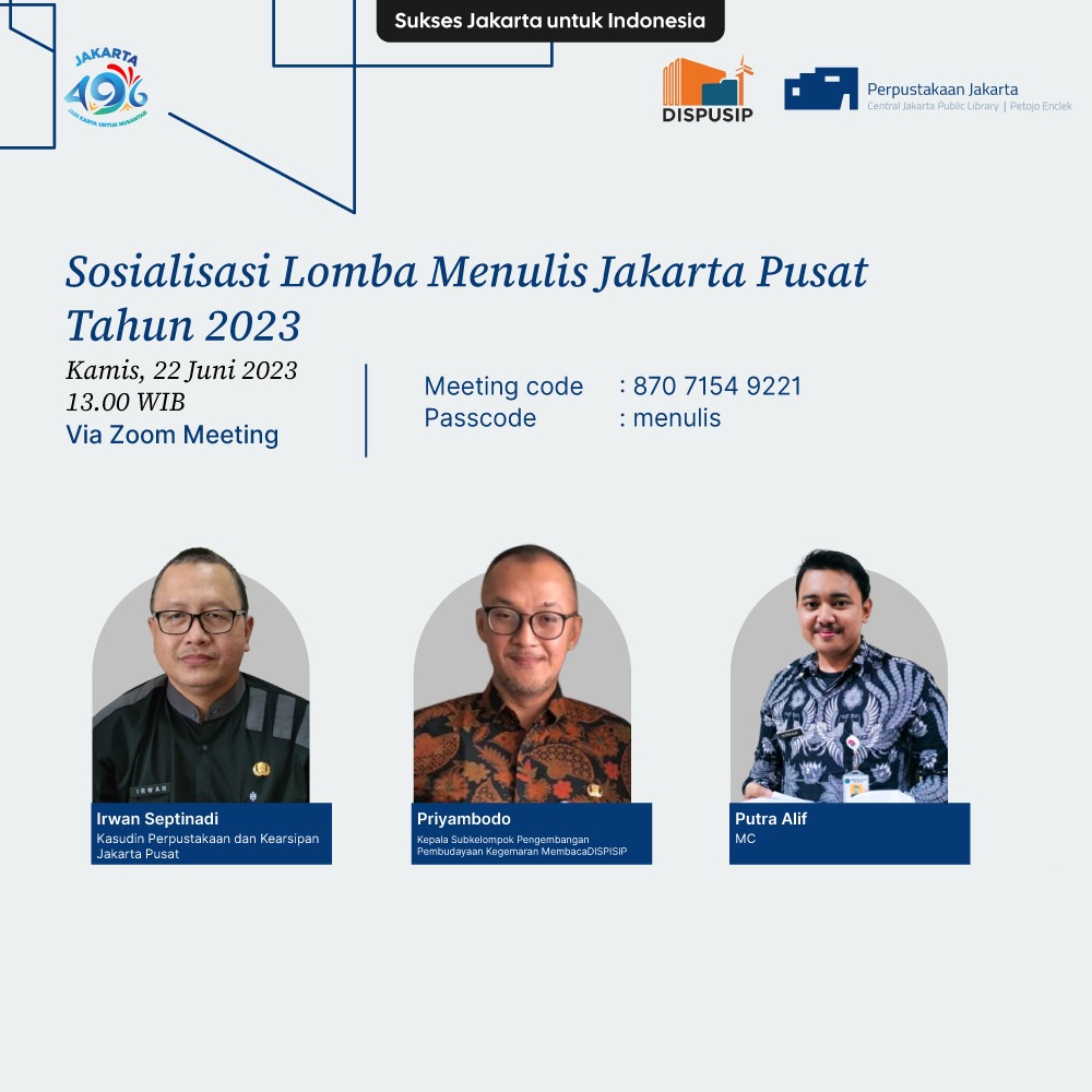 Sosialisai Lomba Menulis Jakarta Pusat Tahun 2023