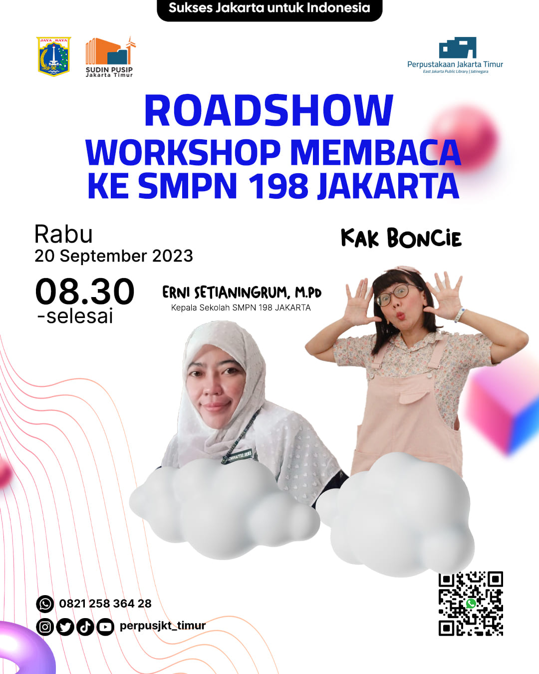 Roadshow Workshop Membaca Di SMP Negeri 198 Jakarta