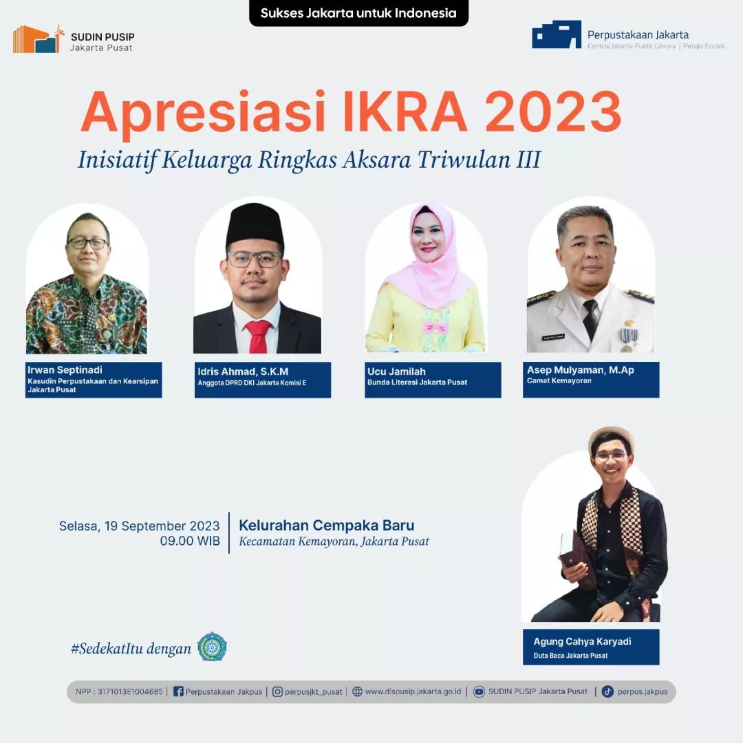 Apresiasi IKRA 2023 Triwulan III Kelurahan Cempaka Baru Jakarta Pusat