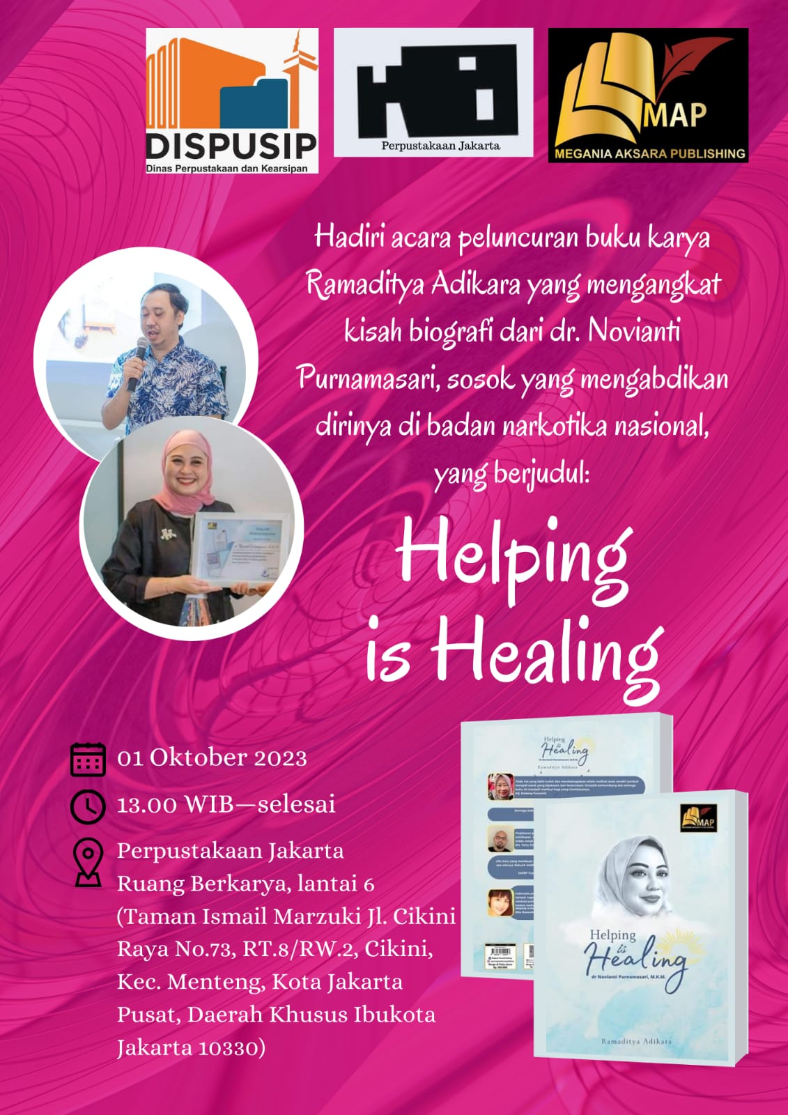 Peluncuran Buku Helping Is Healing (Mini Biografi Dari Dr.Novianti Purnamasari, M.K.M.)