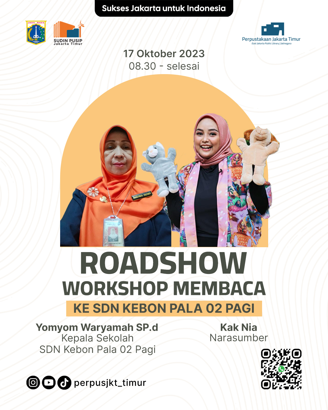 Roadshow Workshop Membaca Di SDN Kebon Pala 02 Pagi