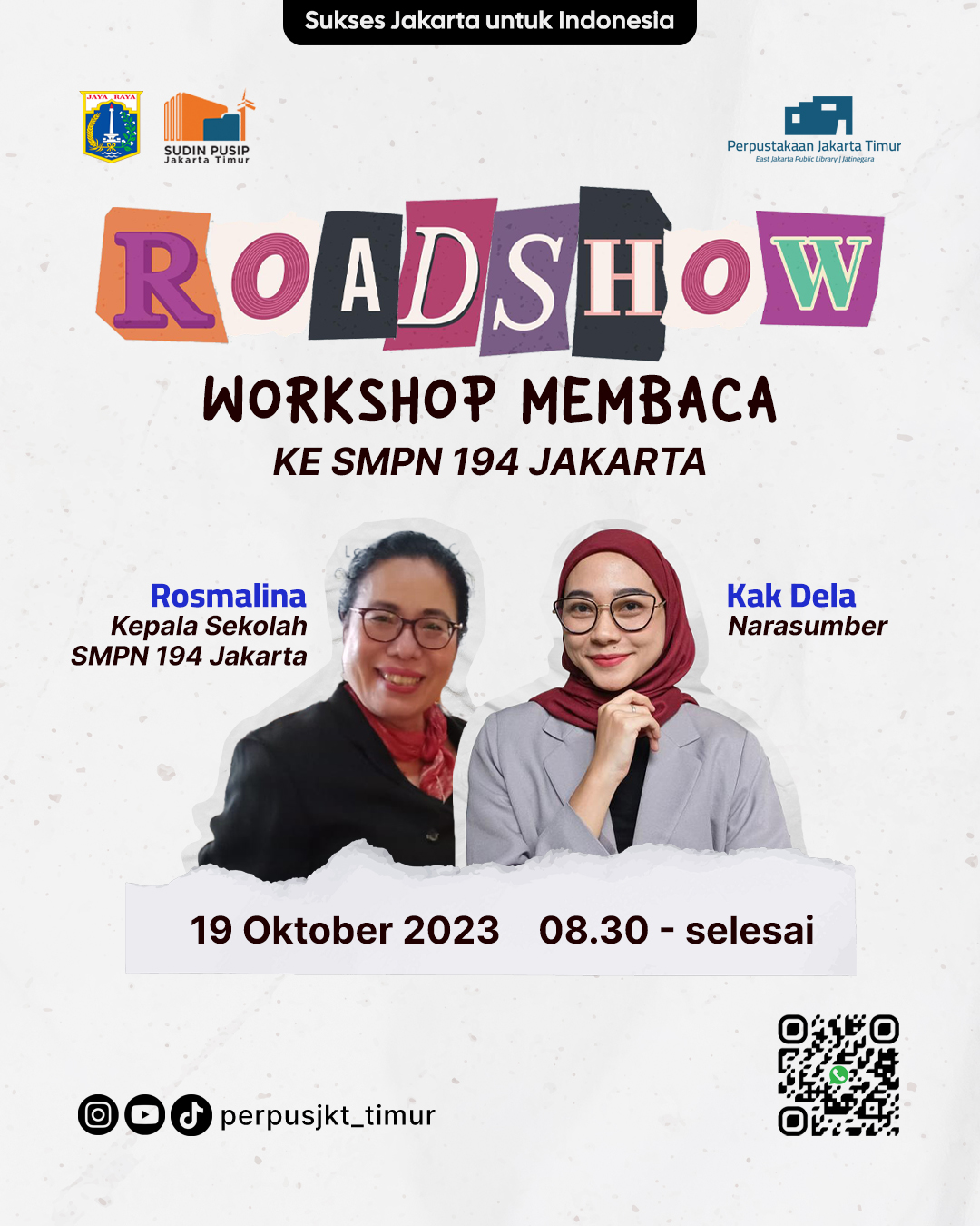 Roadshow Workshop Membaca Di SMPN 194 Jakarta