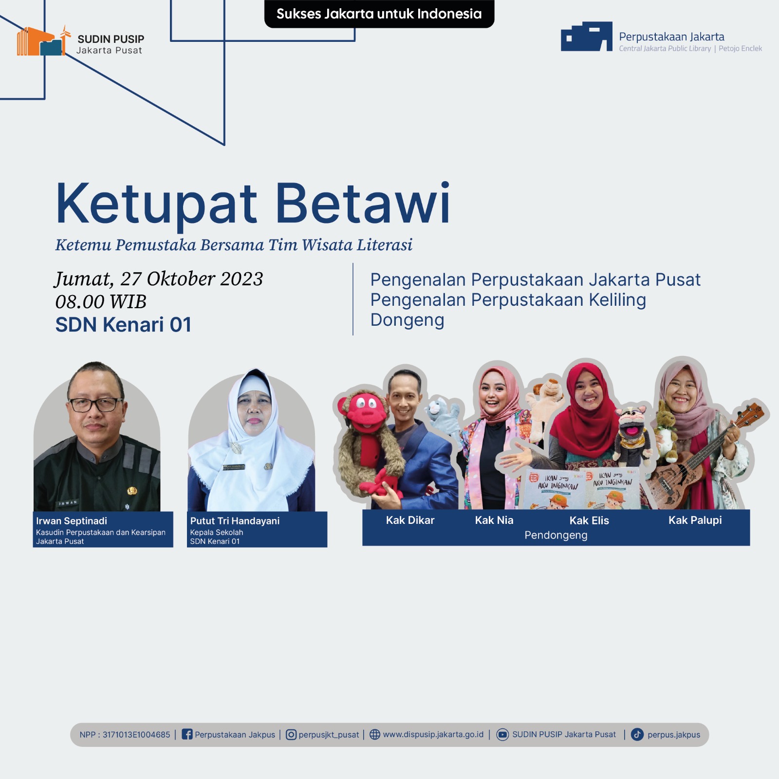 Ketupat Betawi Ketemu Pemustaka Bersama Tim Wisata Literasi SDN Kenari 01