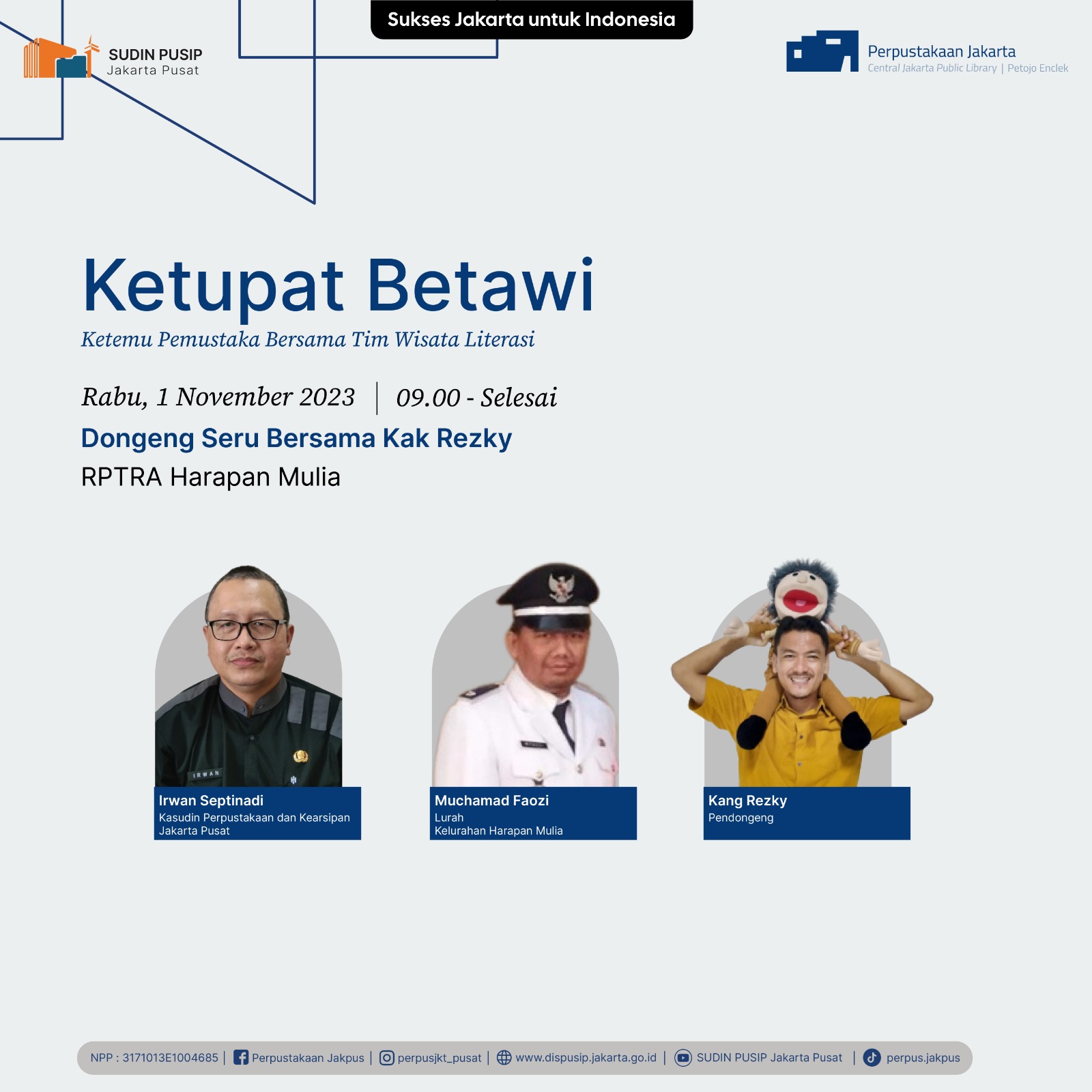 Ketupat Betawi Dongeng Seru Bersama Kak Rezky Di RPTRA Harapan Mulia