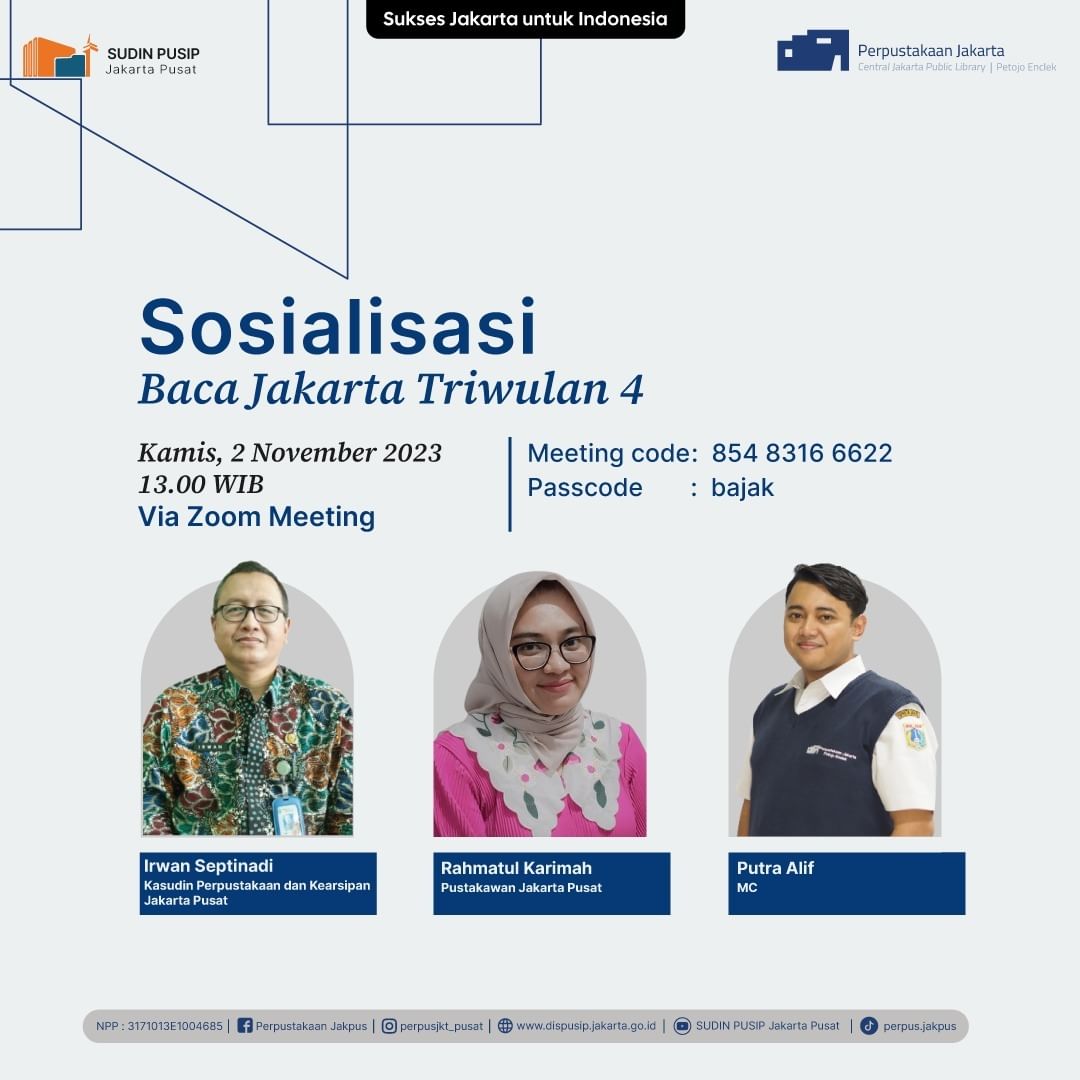 Sosialisasi Baca Jakarta Triwulan 4