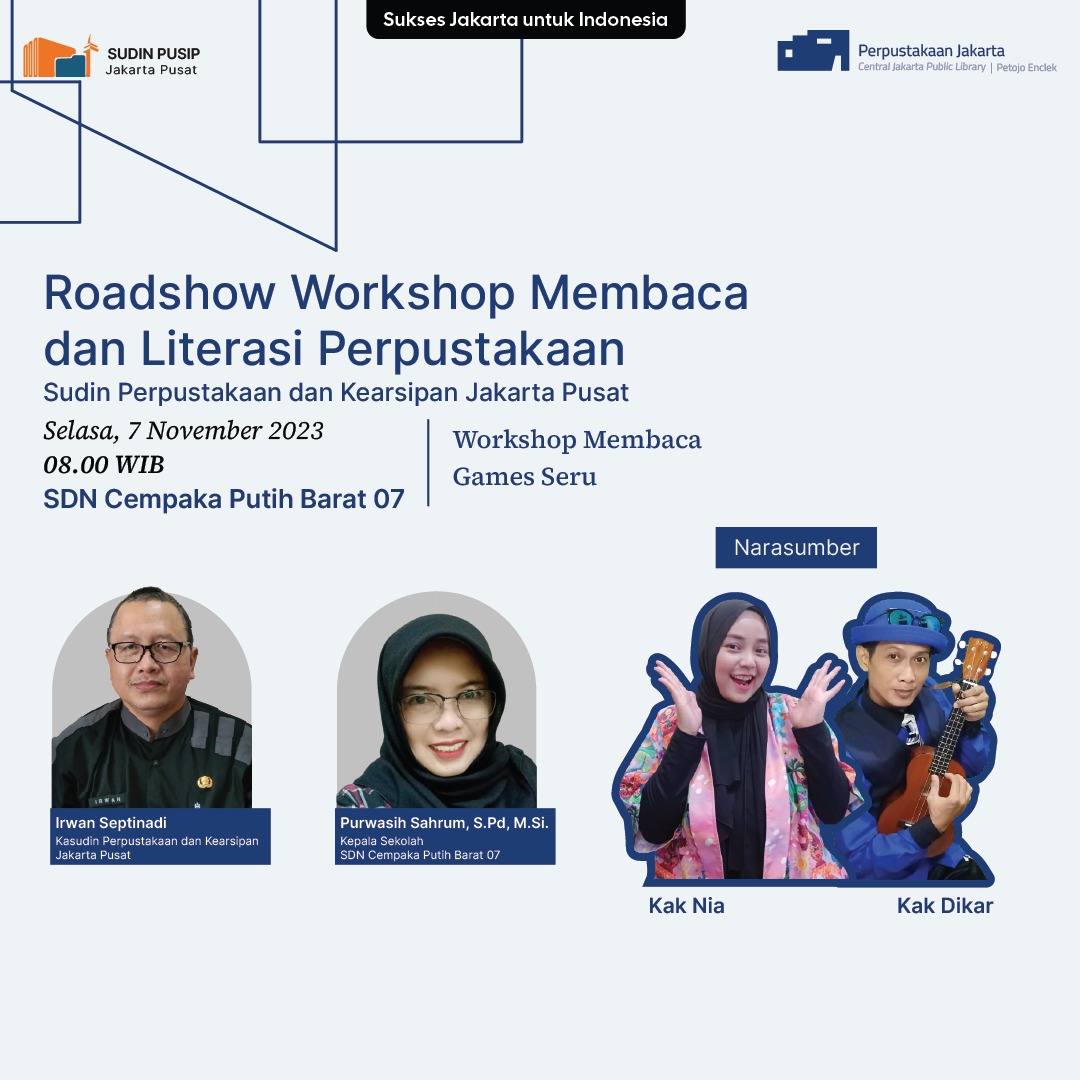 Roadshow Workshop Membaca Dan Literasi Peprustakaan SDN Cempaka Putih Barat 07