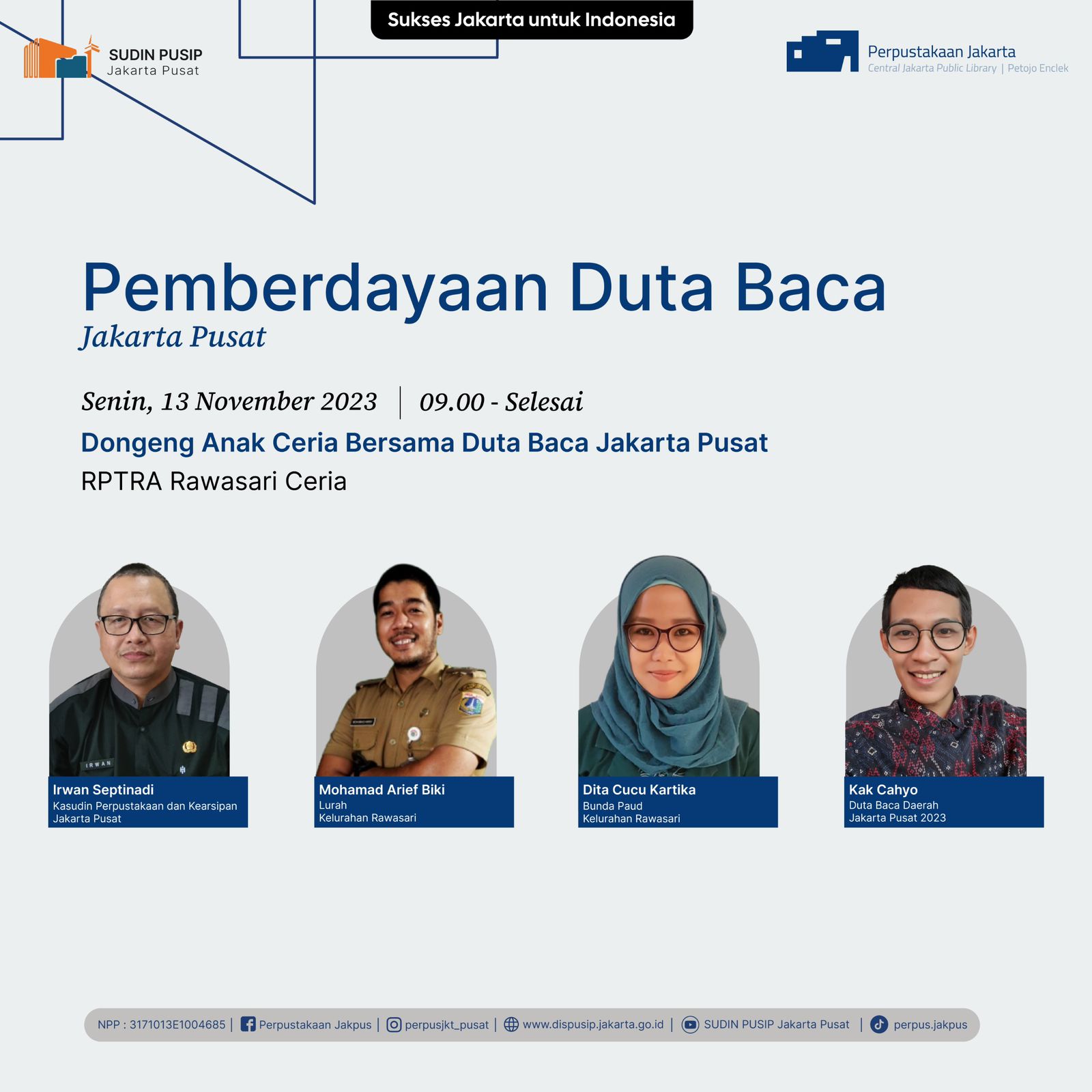 Pemberdayaan Duta Baca Di RPTRA Rawasari Ceria