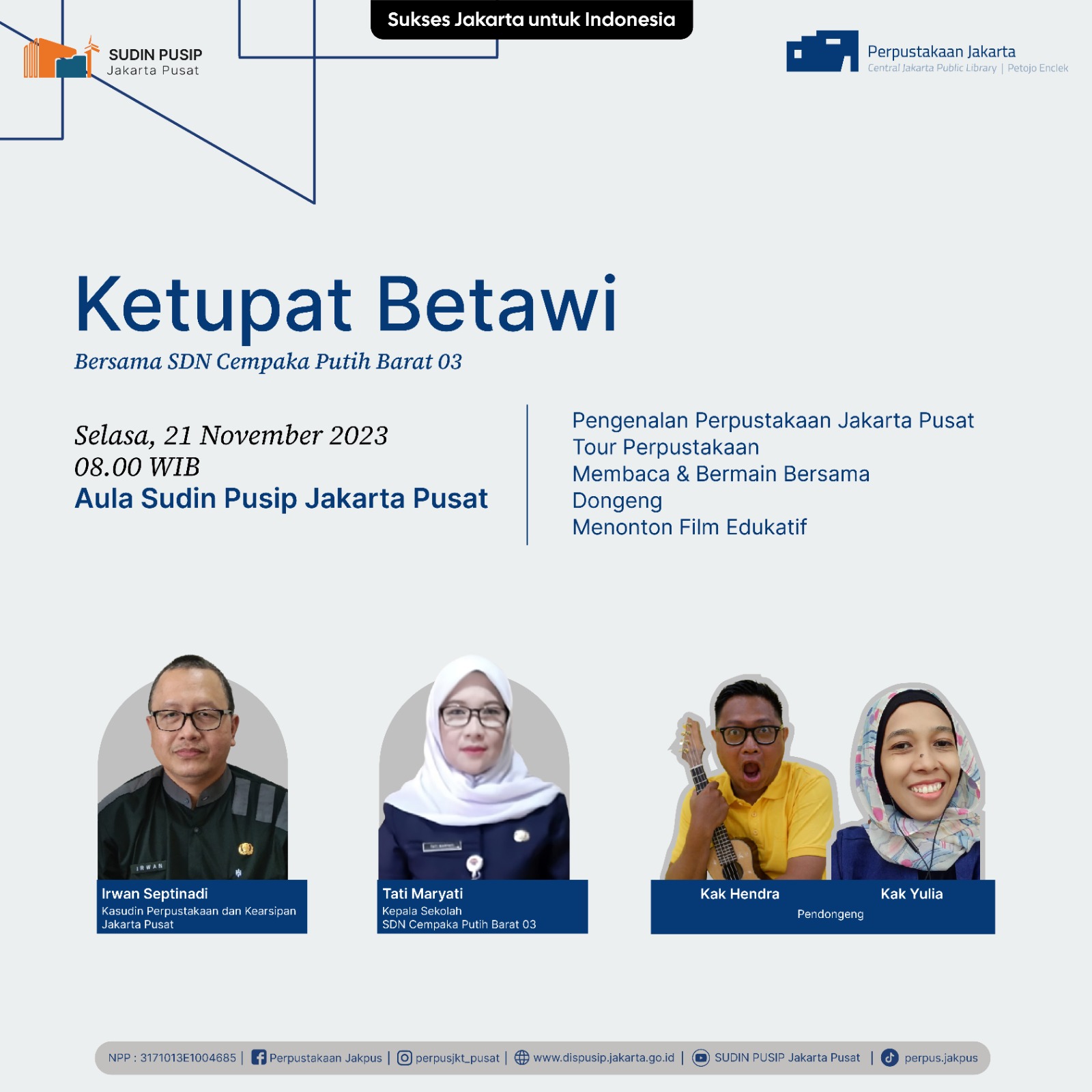 Ketupat Betawi Bersama SDN Cempaka Putih Barat 03 Di Aula Sudin Pusip Jakarta Pusat